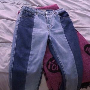 Multi color mom jeans